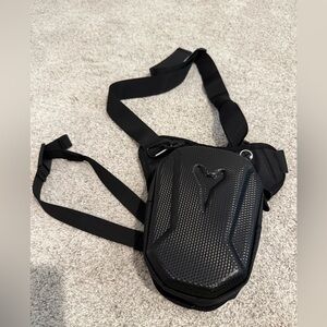 Unisex Black Crossbody Sling Bag with 2 components brand new